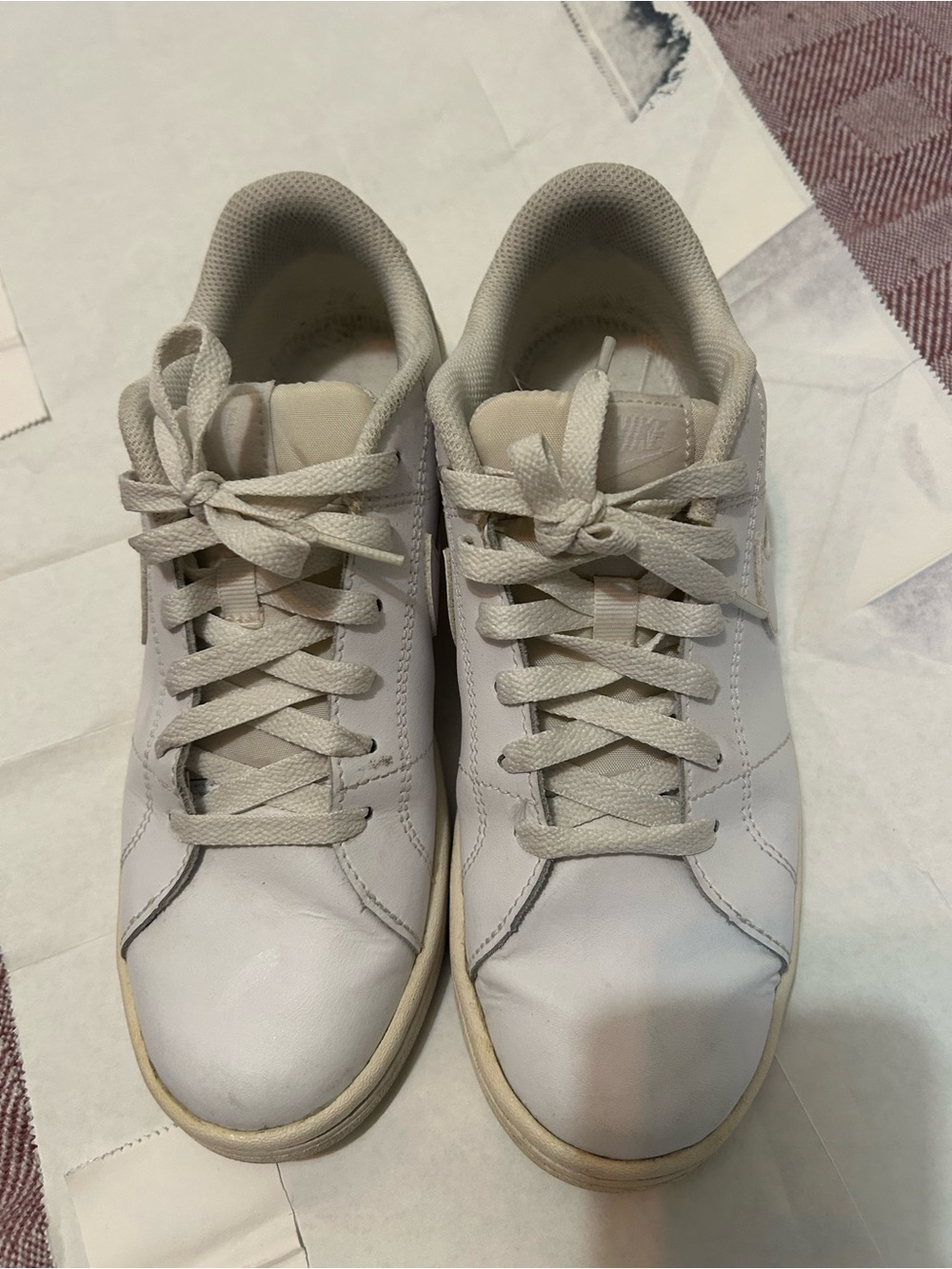 Nike Women's White Low-Top Leather Sneakers
